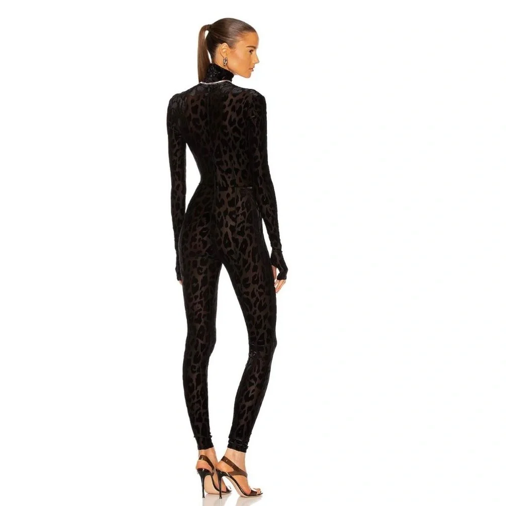 ALEX PERRY / Leopard Jersey Catsuit (FINAL SALE) - Picture 3 of 7